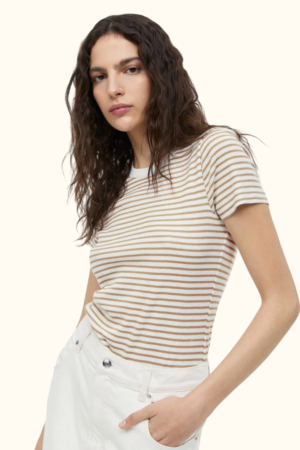 Ribbed modal T-shirt